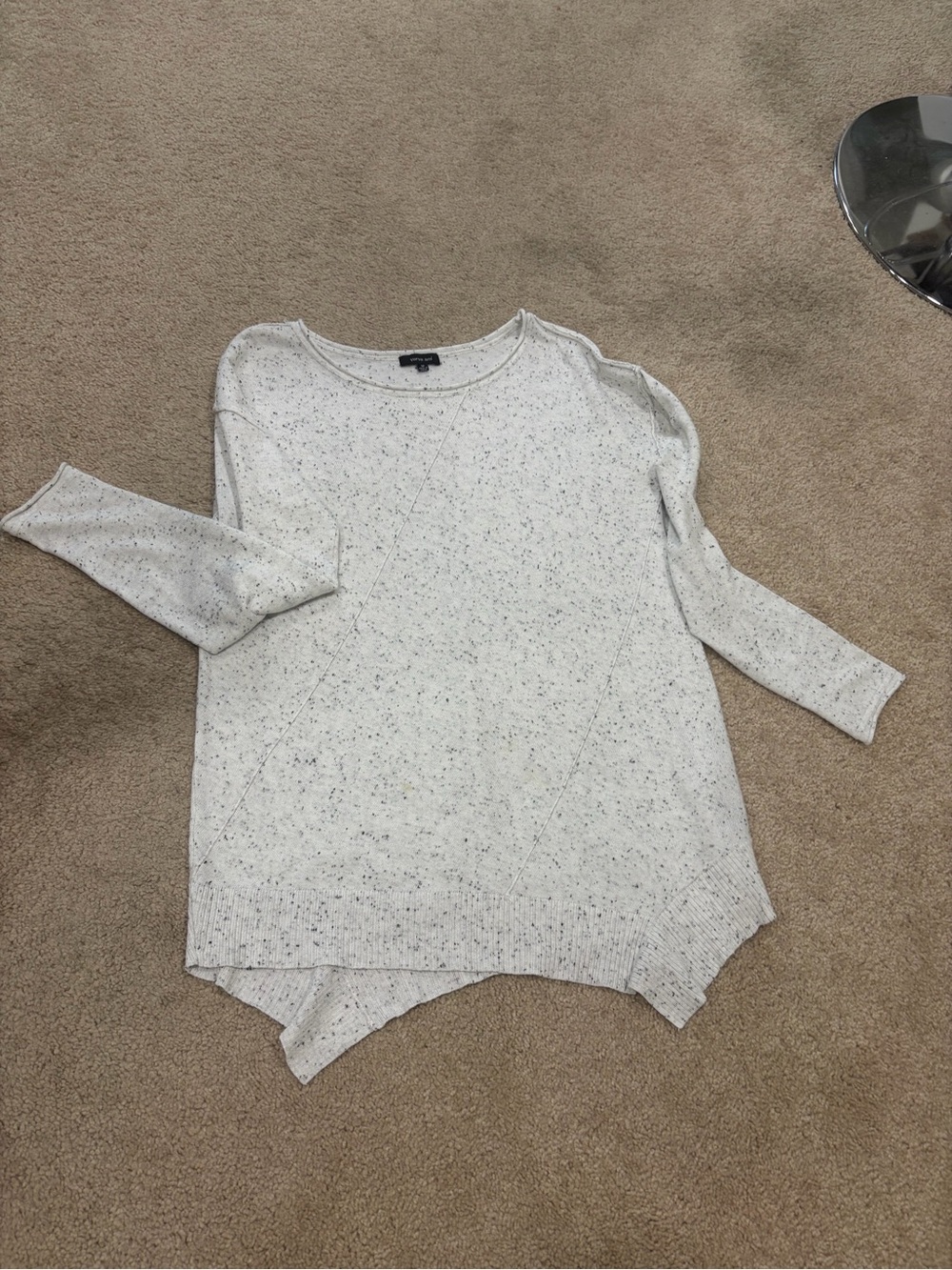 Verve Ami Cream Speckled Crewneck Sweater